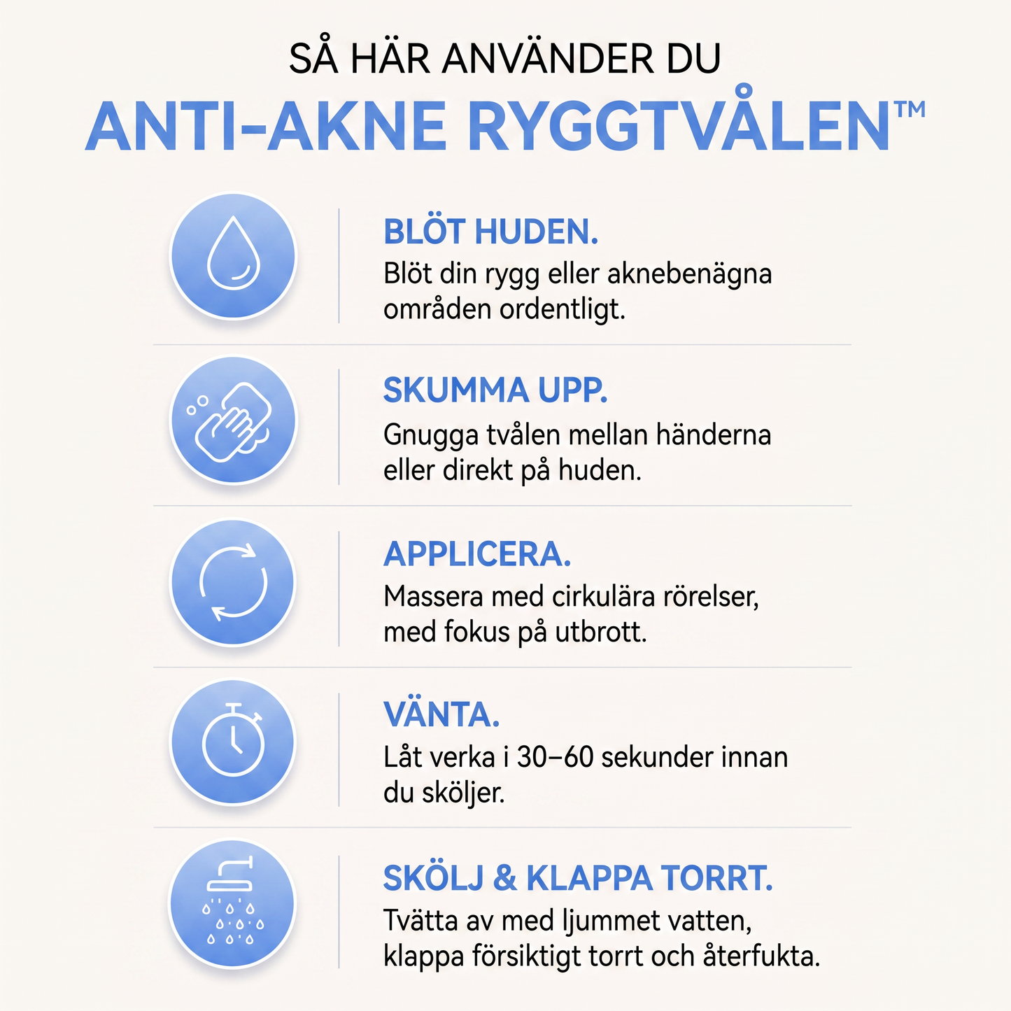 Anti-Akne Ryggtvål